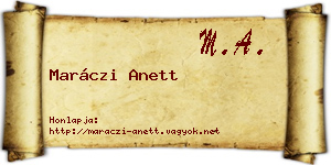 Maráczi Anett névjegykártya